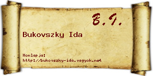 Bukovszky Ida névjegykártya